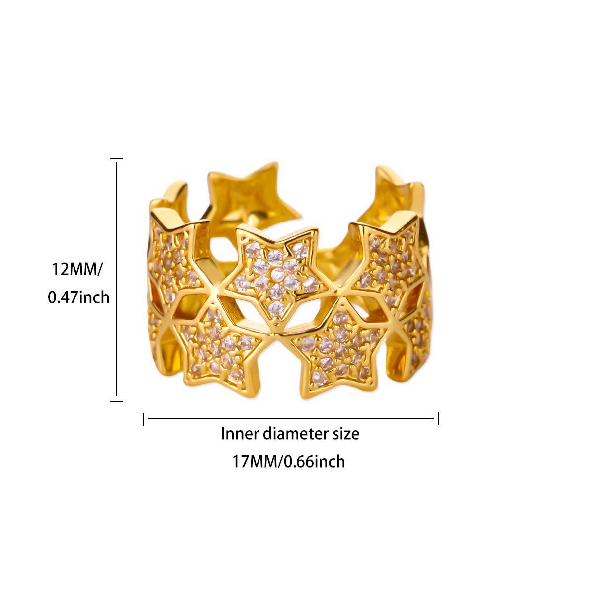 Wholesale Copper inlaid zircon full diamond open ring