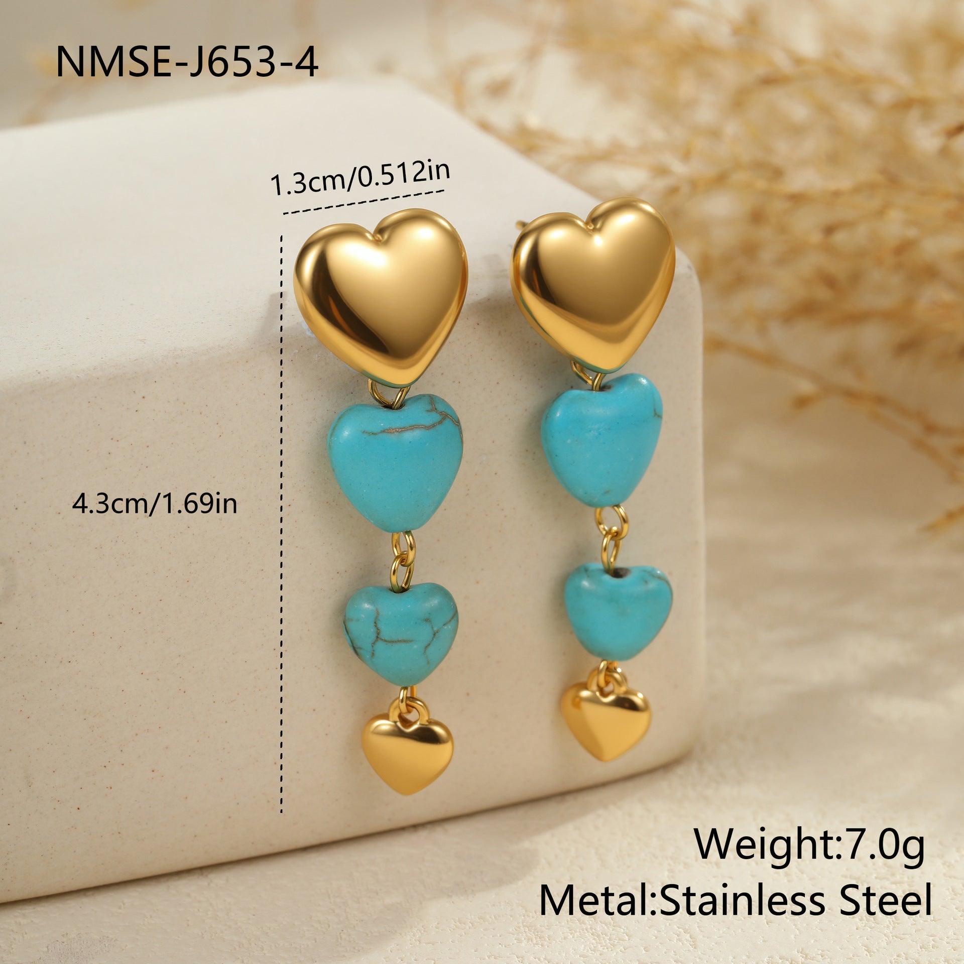 Wholesale Turquoise natural stone Necklace Set