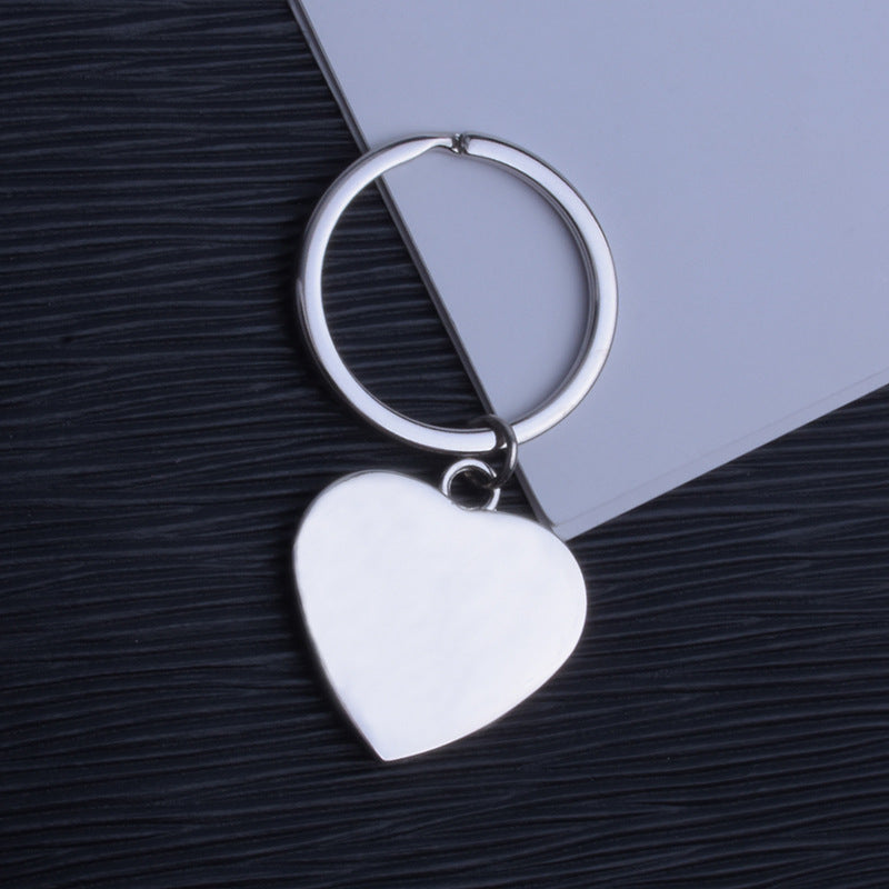 Wholesale Love Inlaid Diamond Metal Keychains