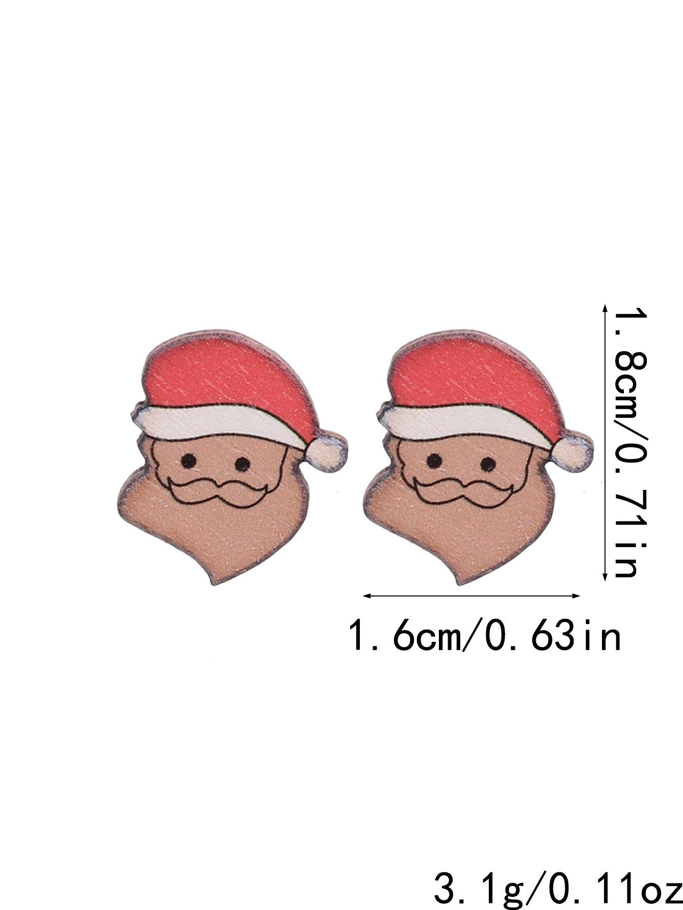 Wholesale Christmas Cute Animal Bear Fox Wooden Vintage Earrings