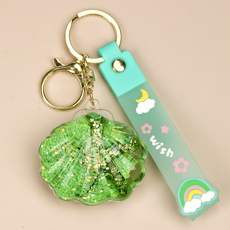 Wholesale Creative Oil-infused Ocean Shell Keychain