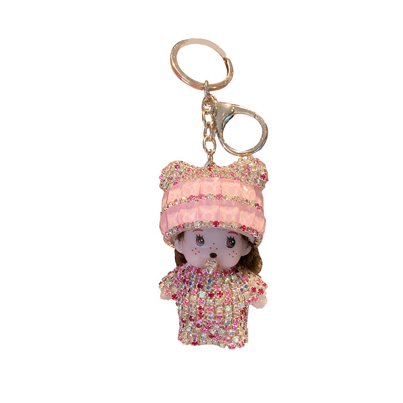 Wholesale Cartoon Doll Crystal Keychain