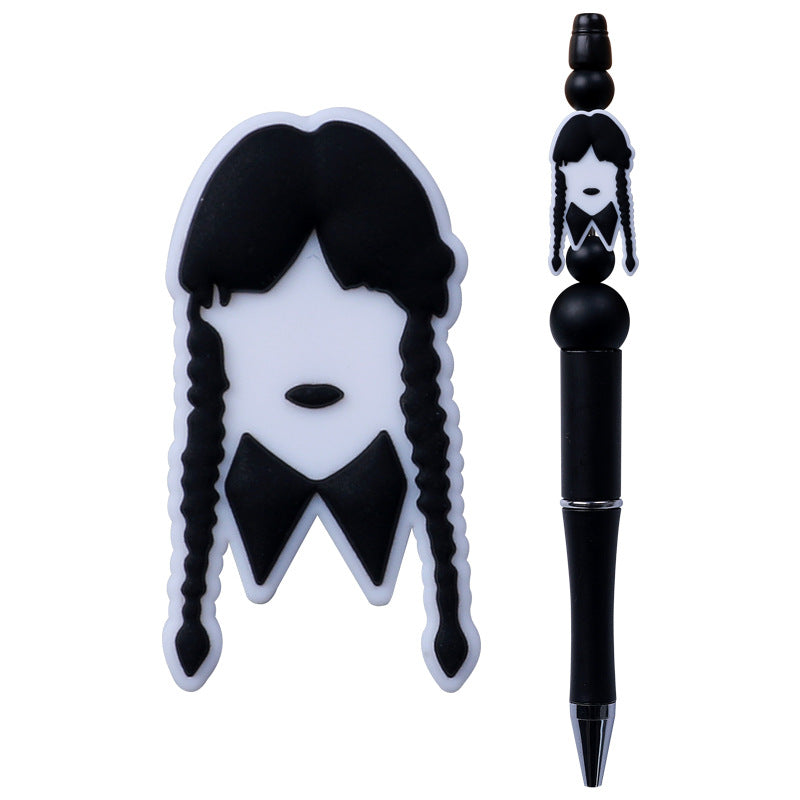 Wholesale silicone beaded jewelry DIY bead pen cartoon magic girl beads