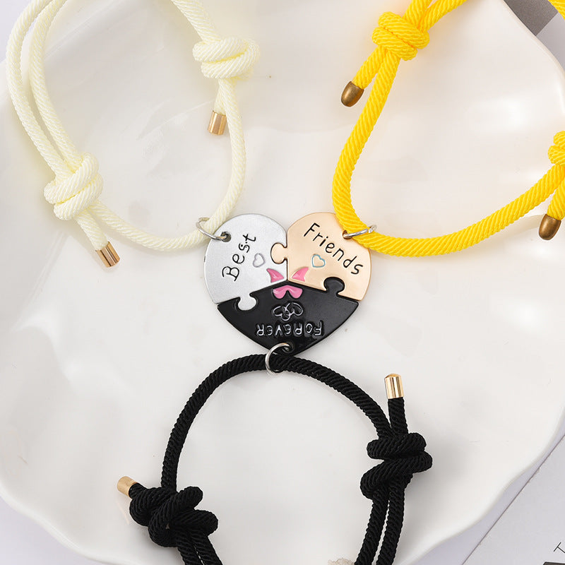 Wholesale Star Moon and Sun Three-Piece Alloy ing Friendship Bracelet