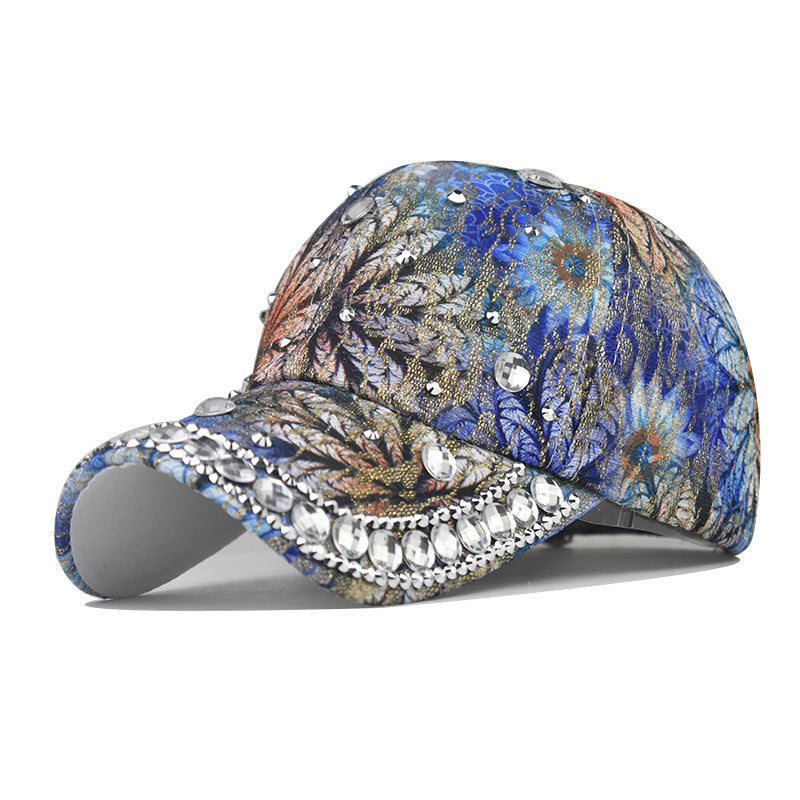 Wholesale New Color Cotton Baseball Cap with Diamonds