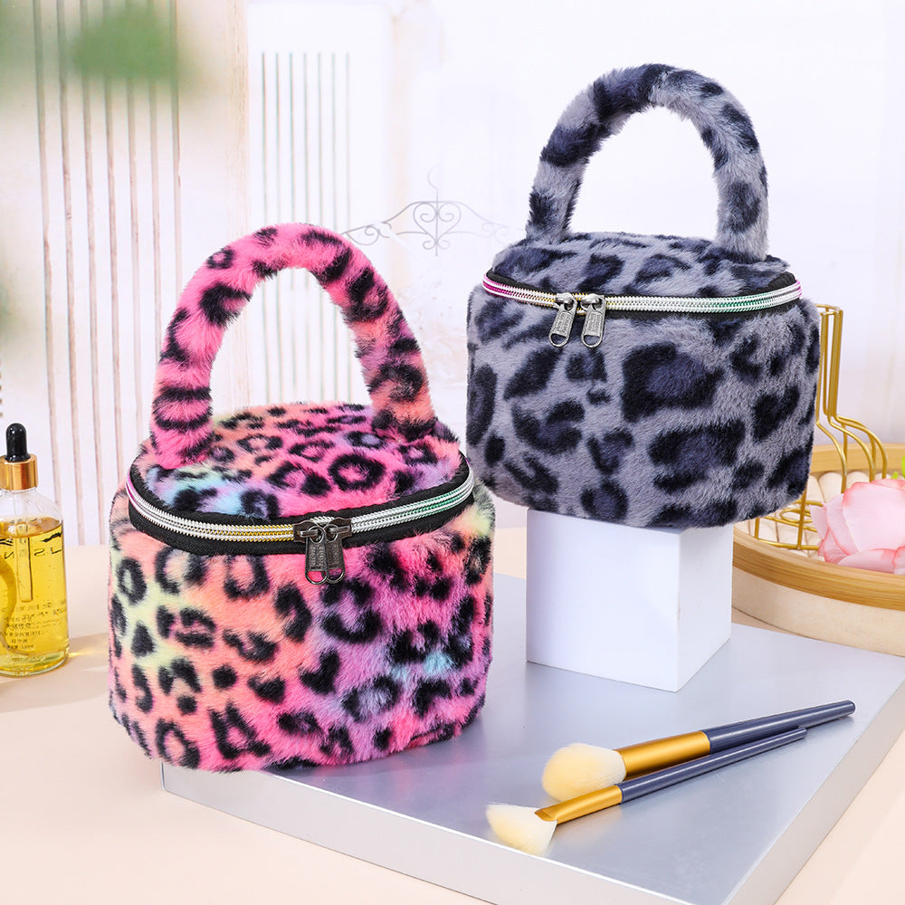 Wholesale Large Capacity Makeup Leopard Print Storage Bag
