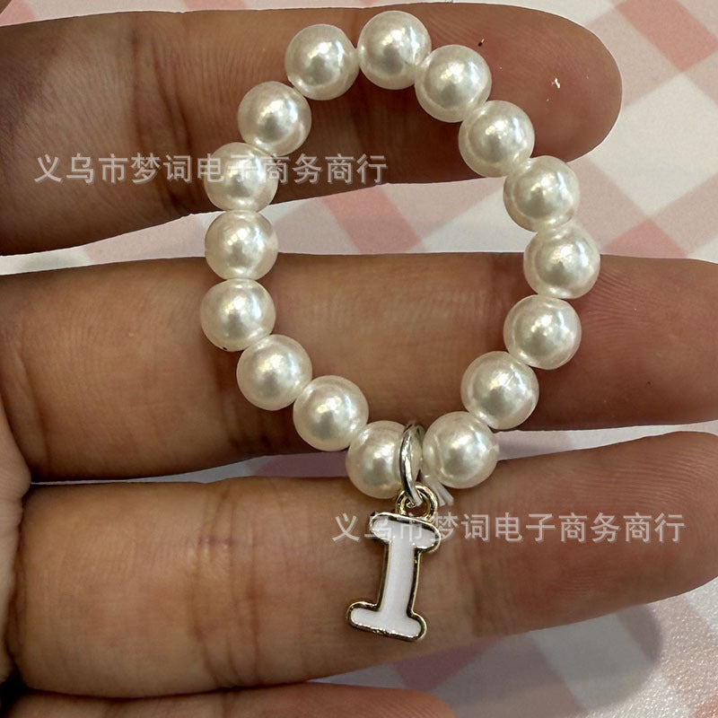 Wholesale 26 letter pearl necklace Doll Accessories