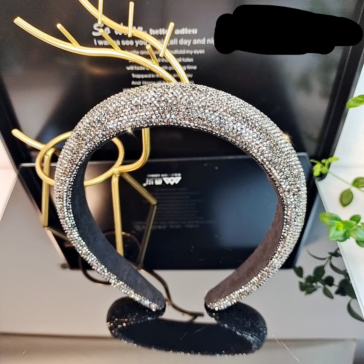 Wholesale High-grade colorful diamond high headband