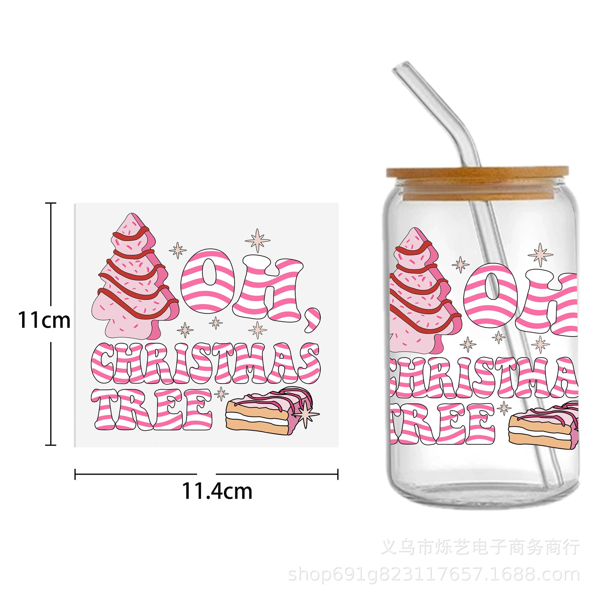 Wholesale Christmas series  Olaf  16oz Cup UV DTF Wraps