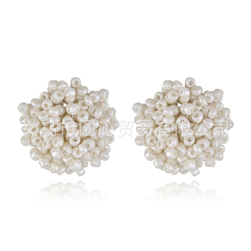 Wholesale Small Seed Bead Earrings Simple Ball Geometric Earrings