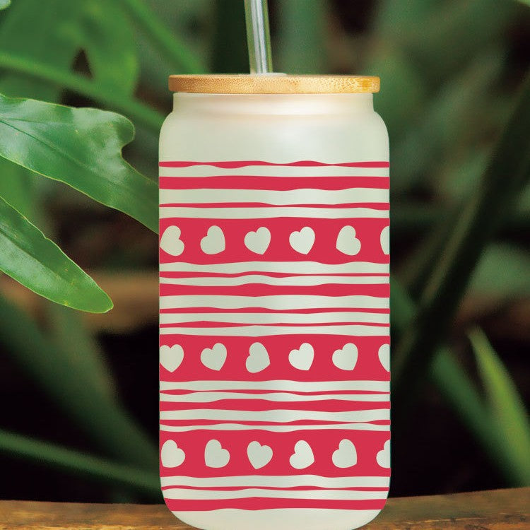 Wholesale Pink Love Valentine's Day 16oz Cup UV DTF Wraps