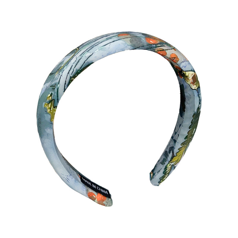 Wholesale Letter Ink Printing Wide Edge Fabric Headband