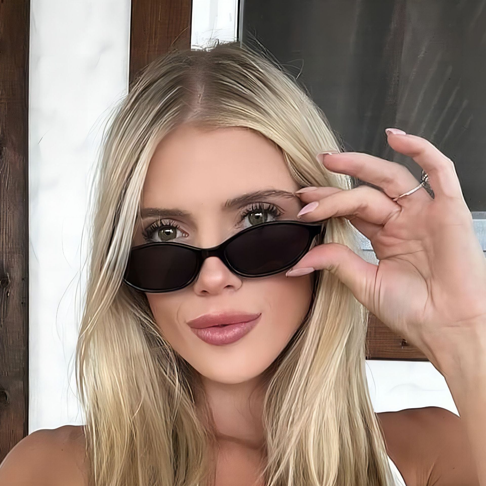 Wholesale Street Photography Elliptical Retro Outdoor Sunscreen Sunglasses