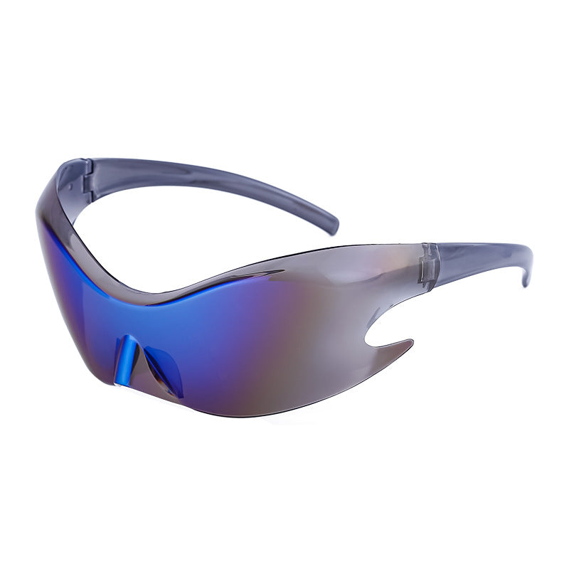 Wholesale PC Y2K Sports Windproof Colorful Tech Style One-piece Sunglasses