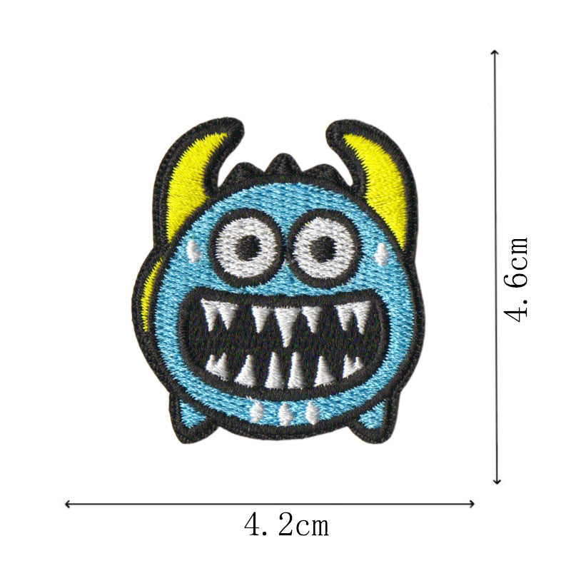 Wholesale Trendy  Ghost Patch Set 9 Embroidered Cloth Patches For Bag Clothing Towel Decoration DIY Craft Supply