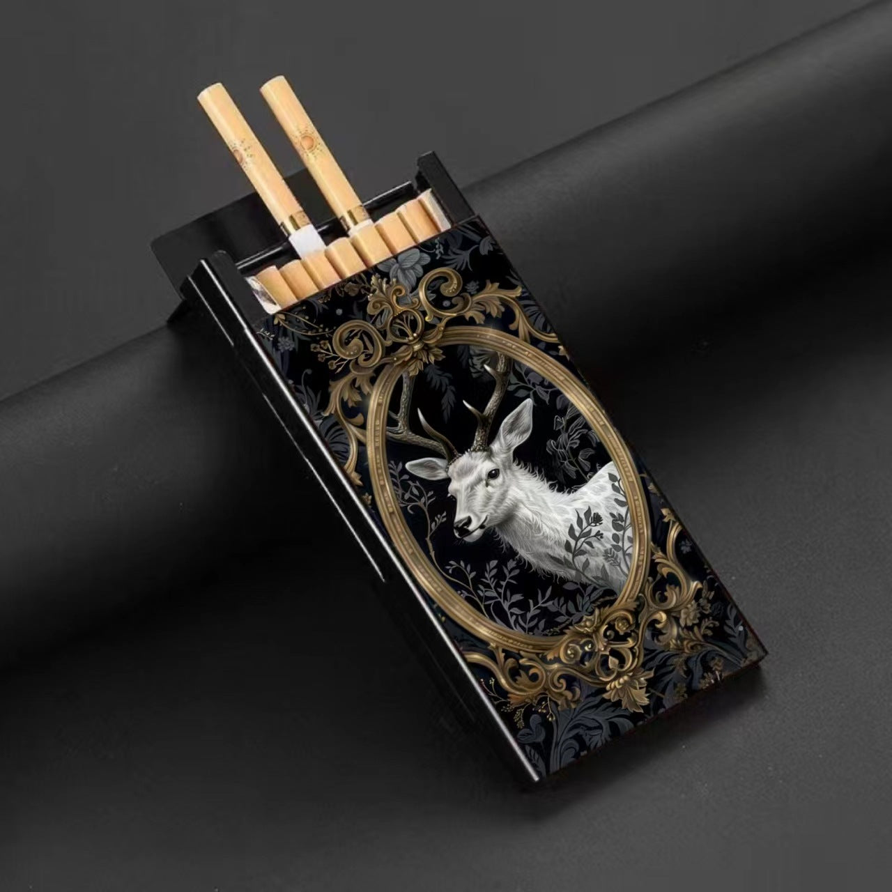 Wholesale Metal Fine Tube Anti Drop and Moisture-proof Painted Creative Cigarette Box