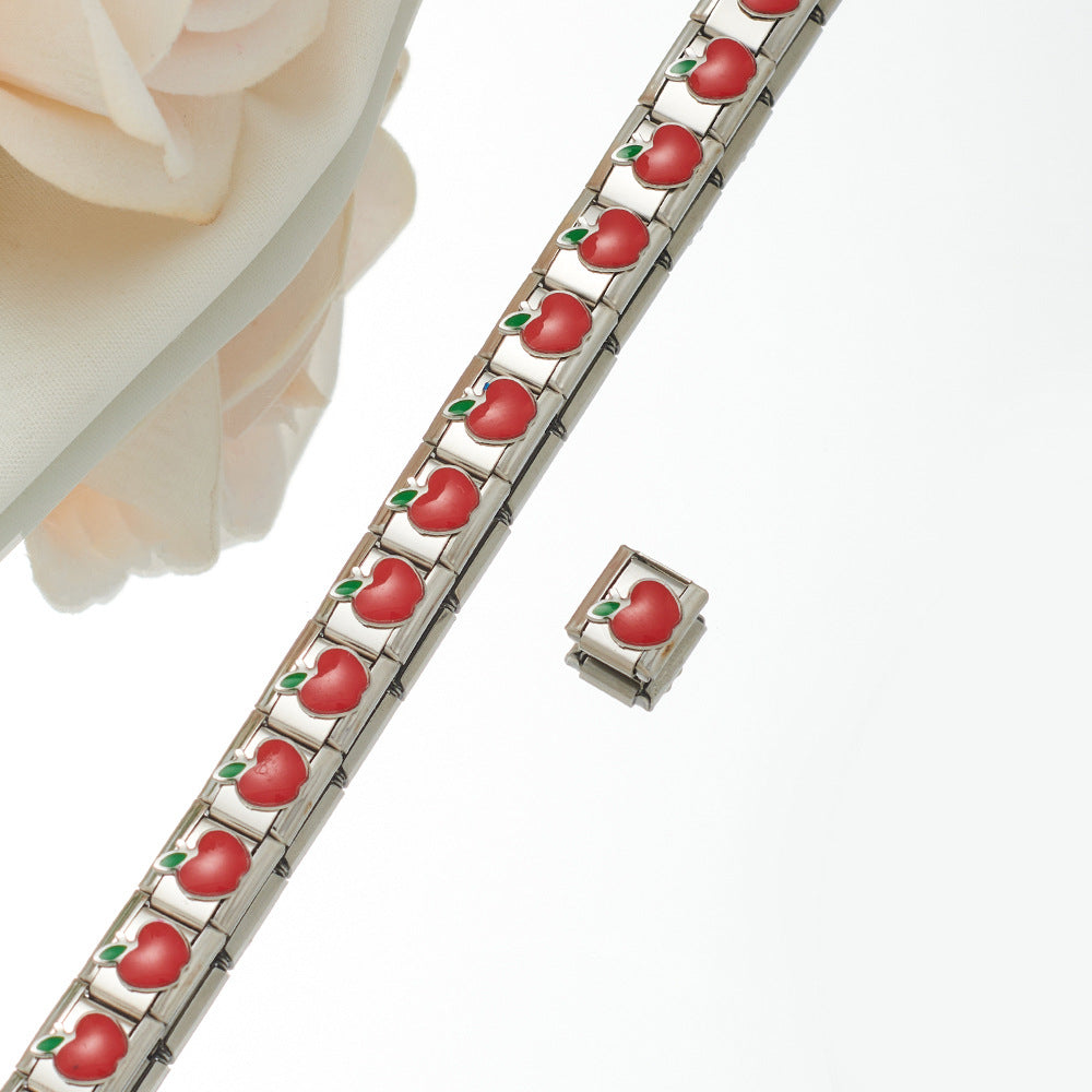 Wholesale Personalized Hand-stitched DIY Pattern Stainless Steel Combination Bracelet