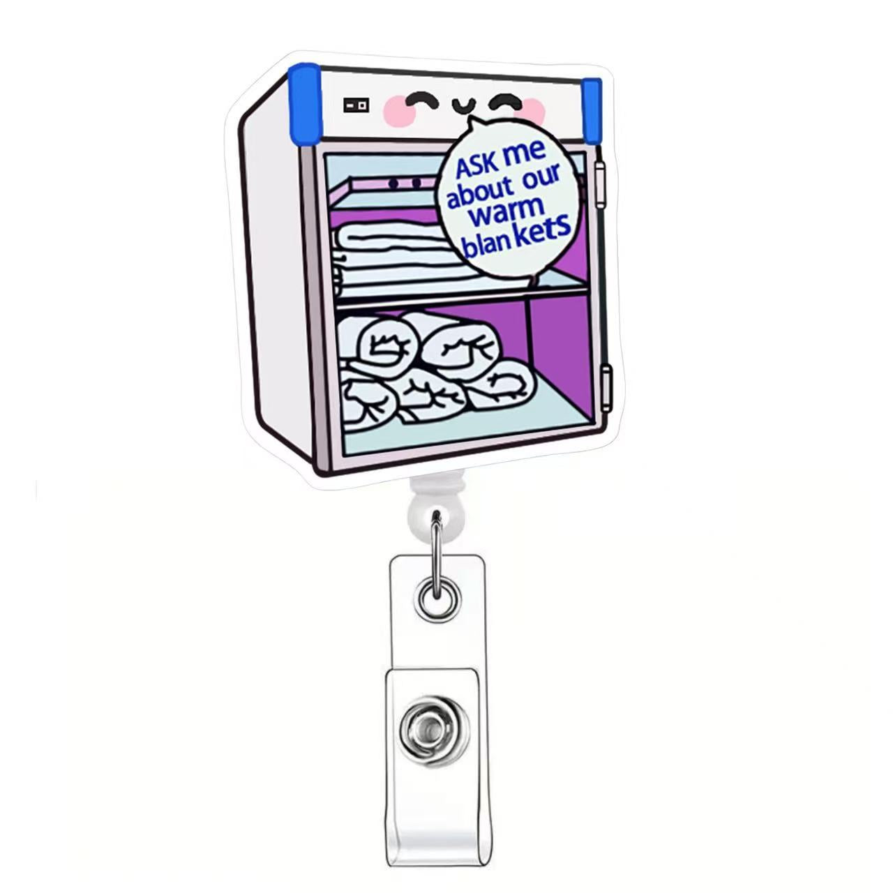 Wholesale Acrylic easy-open buckle medical name tag accessory retractable clip Badge Reels