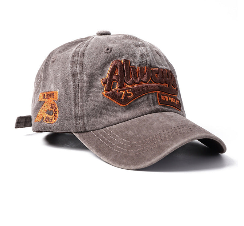 Wholesale Washed Distressed Letters Embroidered Outdoor Baseball Cap