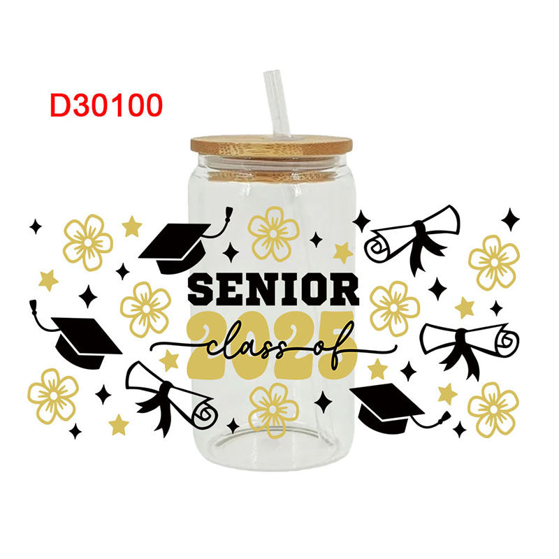 Wholesale Bow Graduation Season 16oz Cup UV DTF Wraps