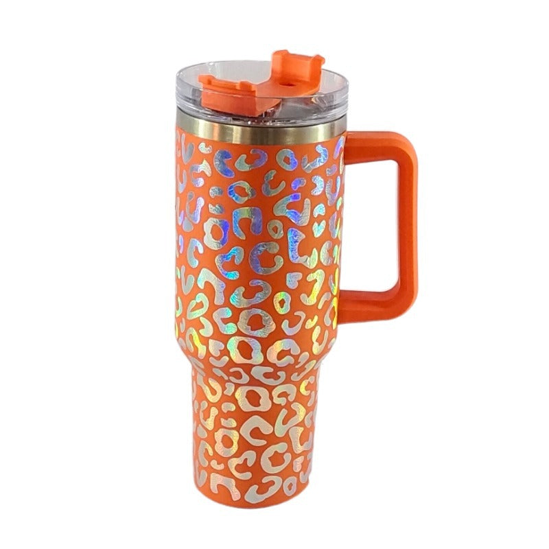 Wholesale 40oz Hot Silver Handle Car Cup Stainless Steel Insulation Ice Cup