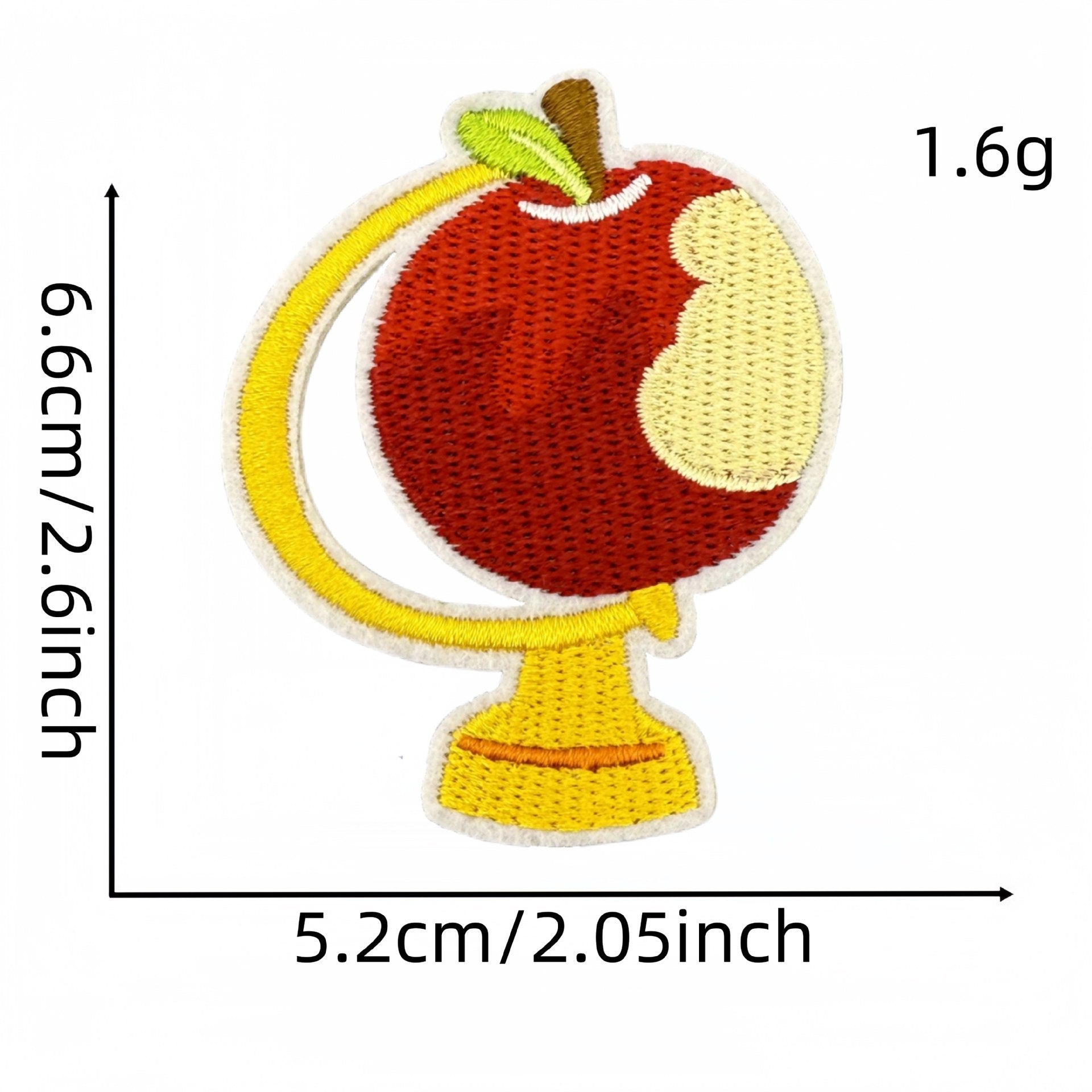 Wholesale Cute red apple cartoon embroidery DIY patches