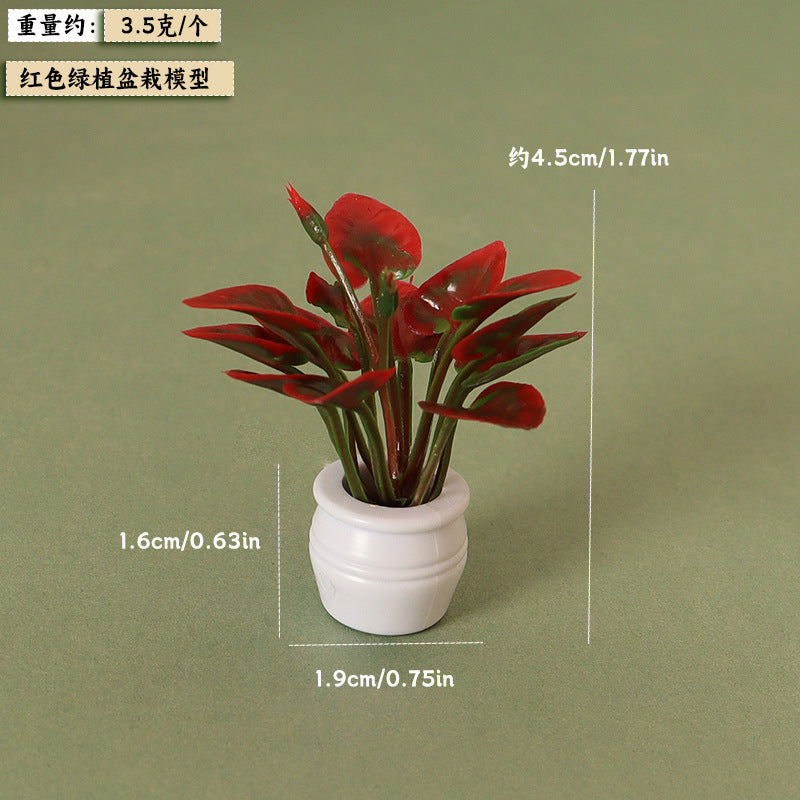 Wholesale Miniature green plants  potted plants living room Doll Accessories