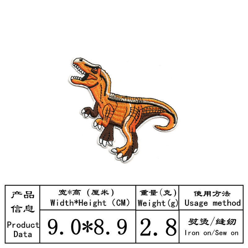 Wholesale 16 Pack Cartoon Dinosaur Embroidery Patches Iron On Appliques Decorative Sew On Badges For Clothing Towels Hats DIY Craft Gift