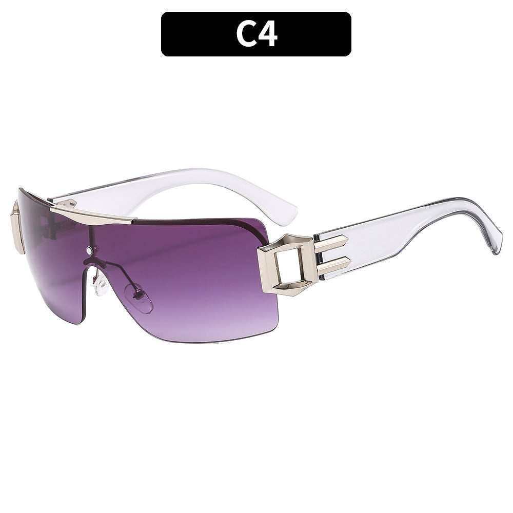 Wholesale One-piece Y2K Sports Sunscreen PC Sunglasses