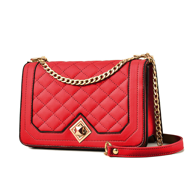 Wholesale Spring and Summer Small Fragrance Wind Rhombic Chain One-shoulder Hand-held Crossbody Women's Bag