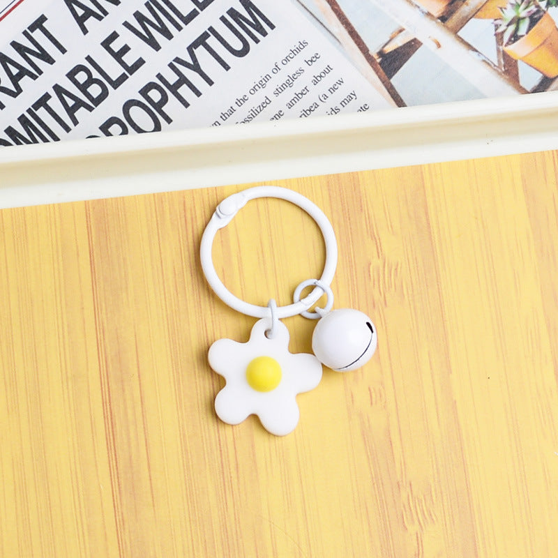 Wholesale Small fresh colorful flower bell keychain