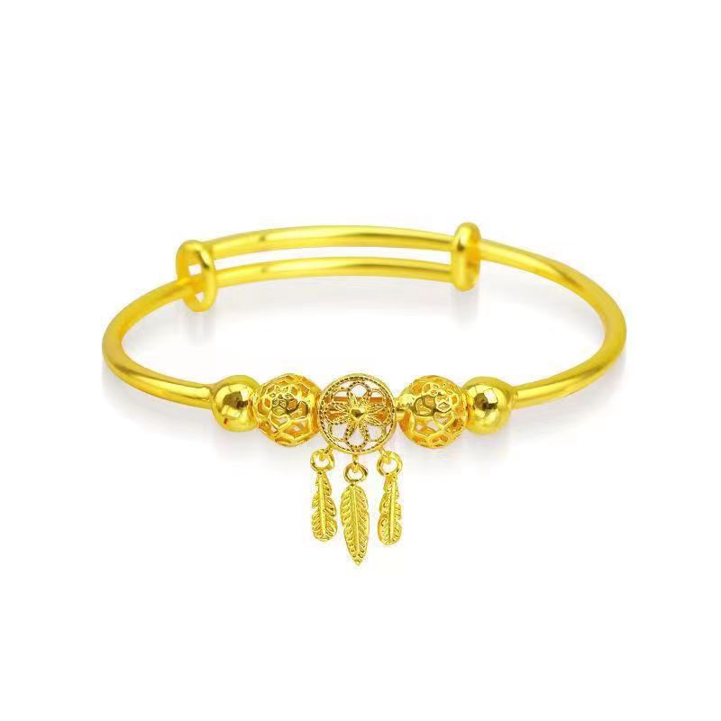 Wholesale Vietnam Sand Gold Dream Catcher Brass Gold Plated Bracelet