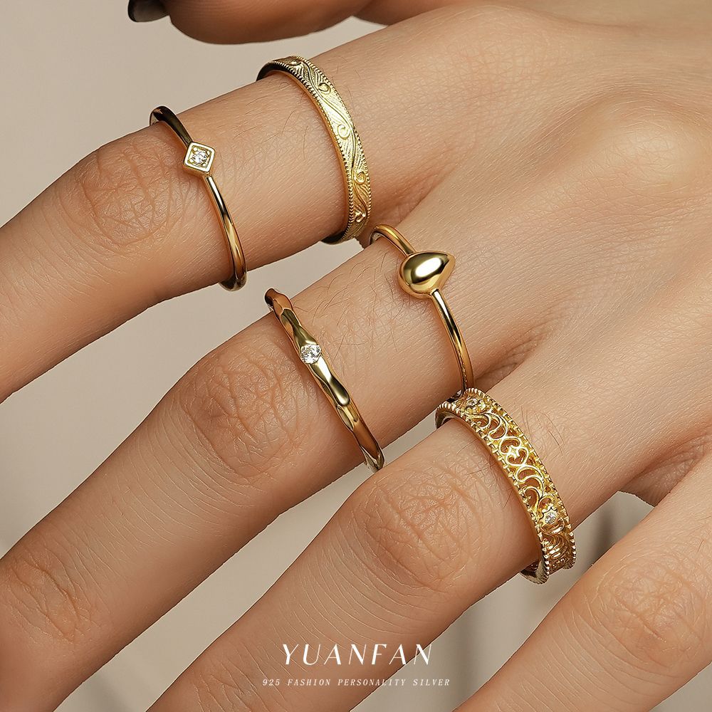 Wholesale S925 Sterling Silver Star Light Luxury Zirconium Ring