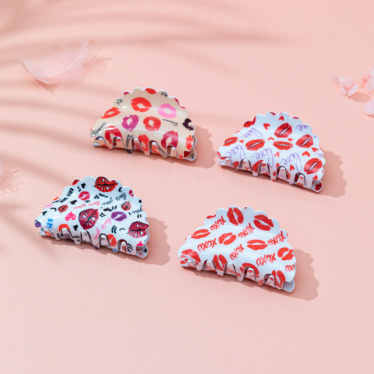 Wholesale Valentine's Day hair accessories party hairpin lip grip back shark clip sweet head accessories