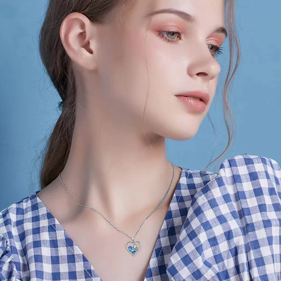 Wholesale Cartoon Cute Bear and Little Girl Friendship Necklace OLY Exclusive