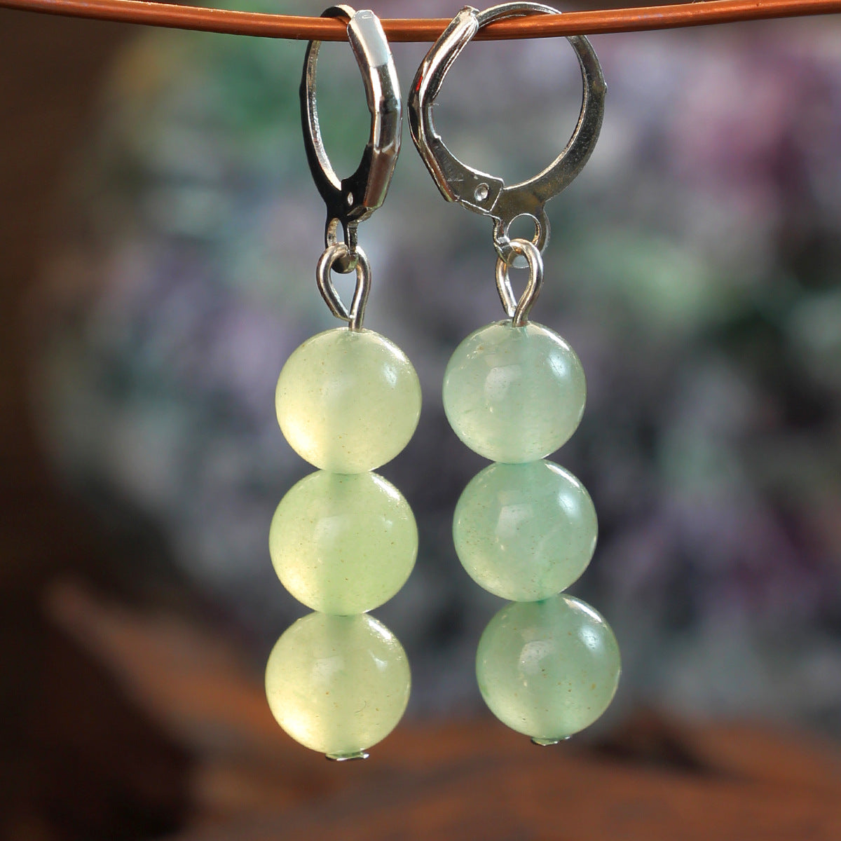 Wholesale Bohemian style natural stone earrings