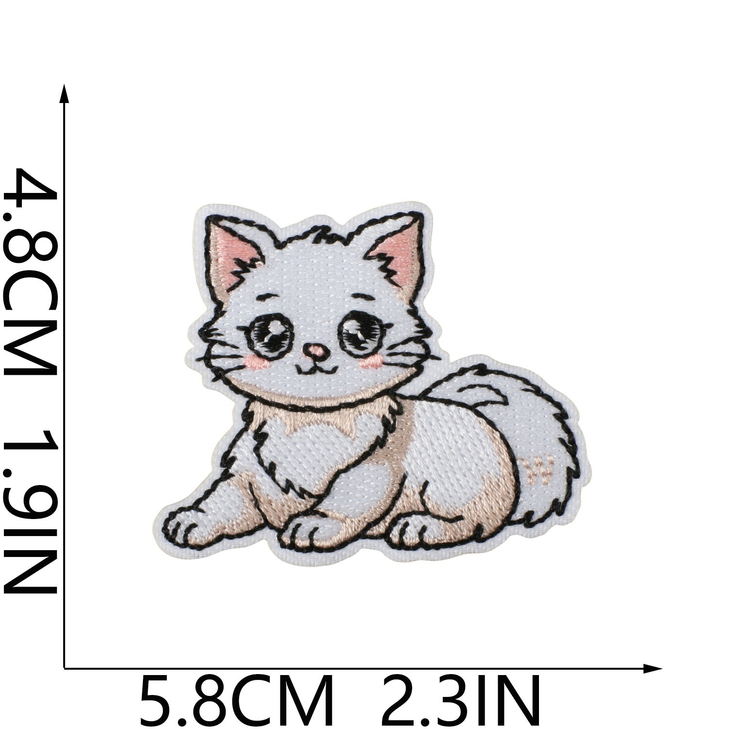 Wholesale Polyester Iron On Embroidery Patch Cat Party Cartoon Kitten Decorative Accent For Clothing Everyday Use