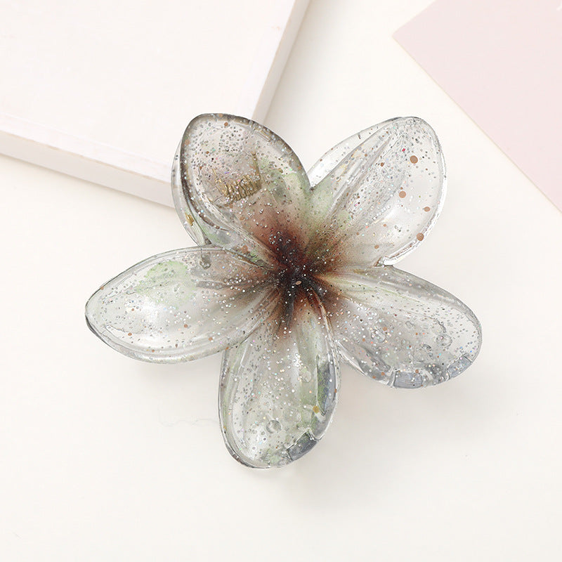 Wholesale colorful acrylic frangipani hairpins