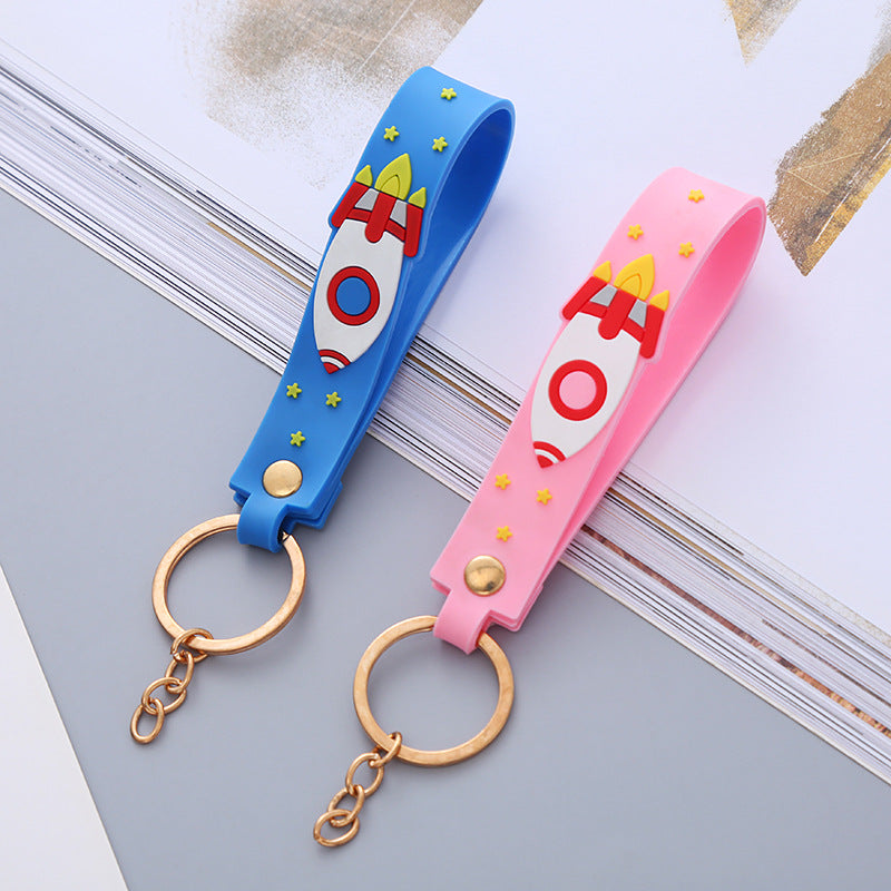 Wholesale PVC Space Lanyard Keychain