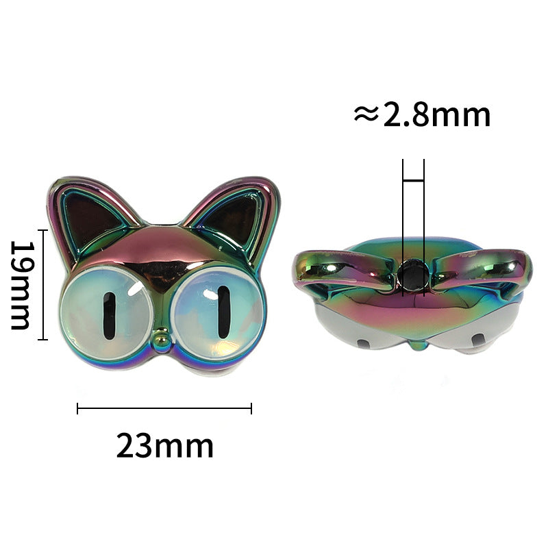 Wholesale 50pcs Cute Night Cat Acrylic Cartoon Double-sided Cat's Eye DIY Beads