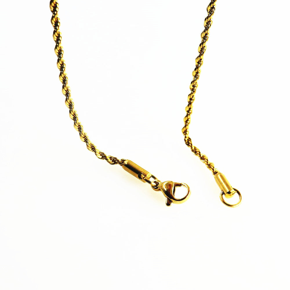 Wholesale Twist Chain Gold Titanium Steel Necklaces