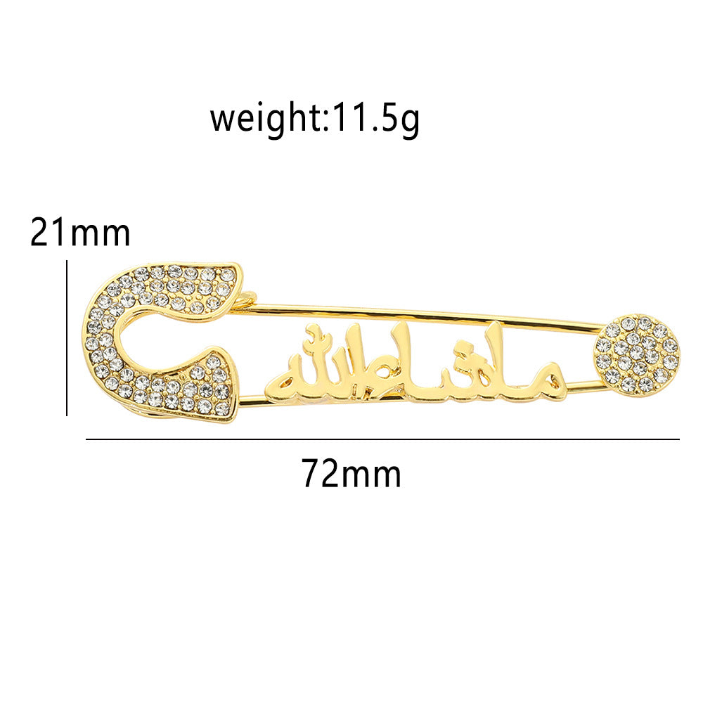 Wholesale Diamond Foot Letter Exquisite Alloy Brooch