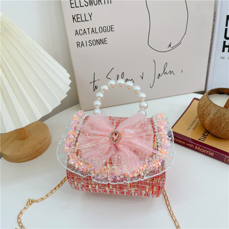 Wholesale PVC Children Pearl Portable Fragrance Coin Purse