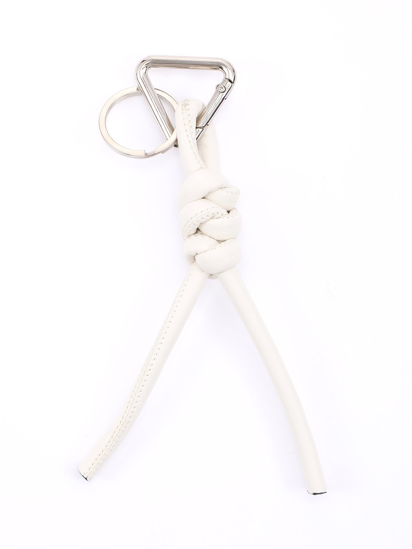 Wholesale Triangle PU Hand Woven Diamond Knot Keychains
