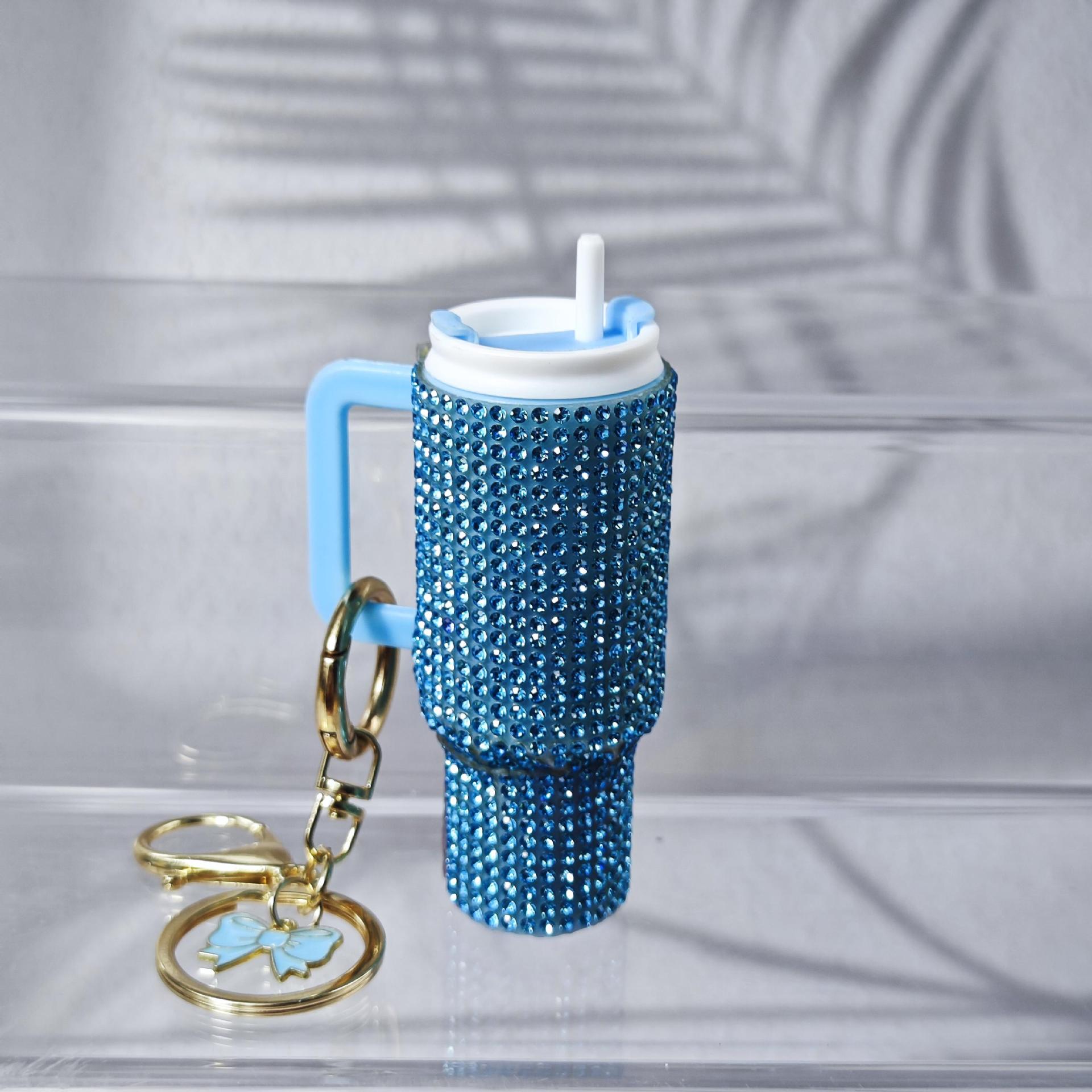 Wholesale  Mini Ice cup Keychain Diamond New Product Keychain Pendant Mother's Day Keychain Can Hold Lipstick Backpack Pendant