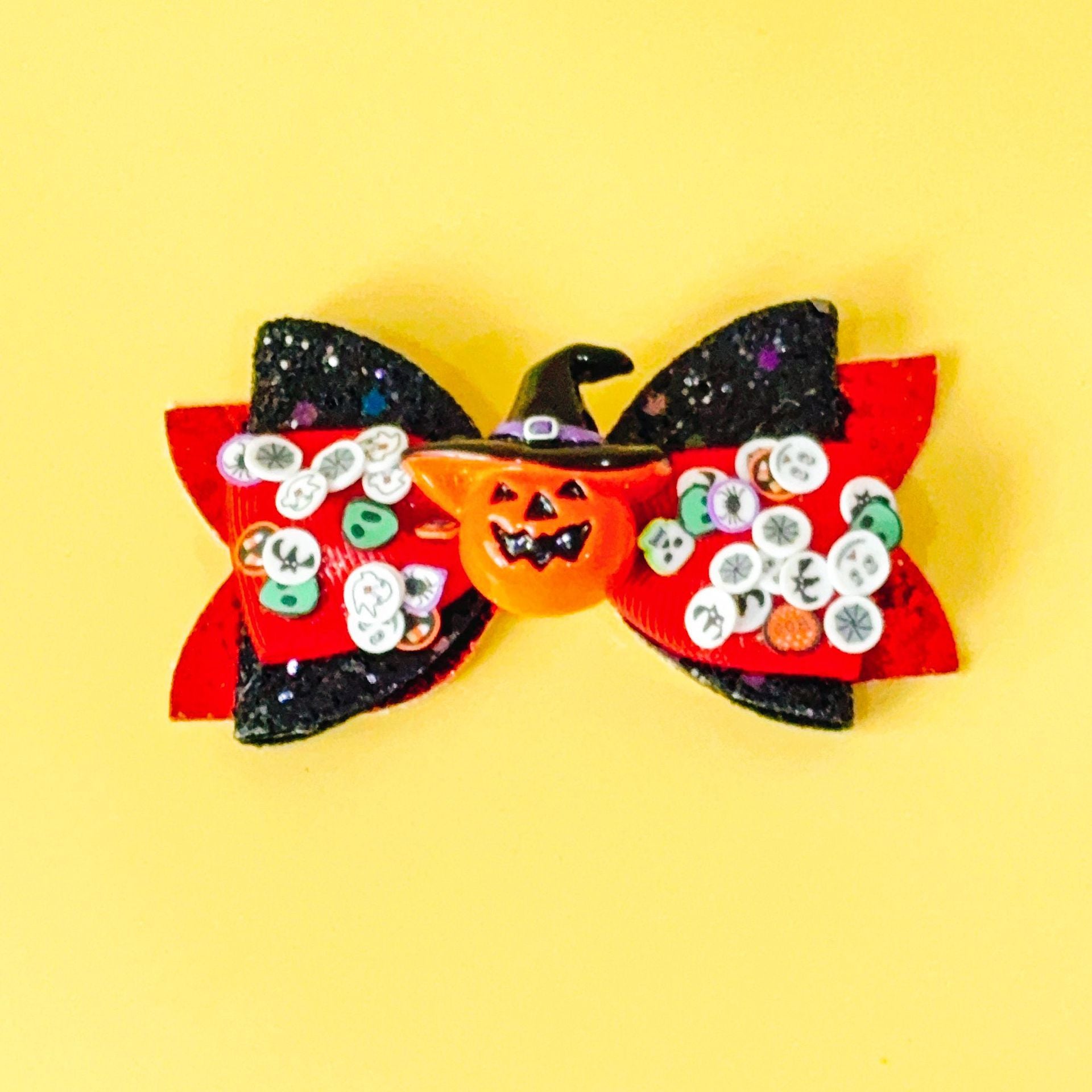 Wholesale  Pumpkin Ghost Bat Skull Candy Needle Bow Children' s Hair Clip