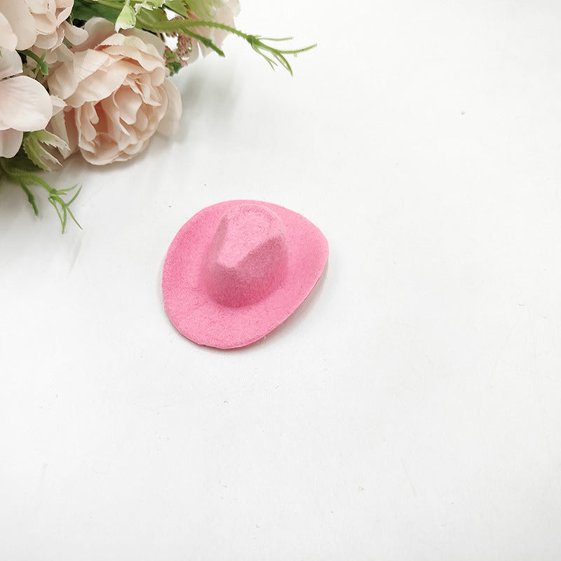 Wholesale Mini Cowboy Hat Felt Small Hat Cowboy Hat Doll Accessories