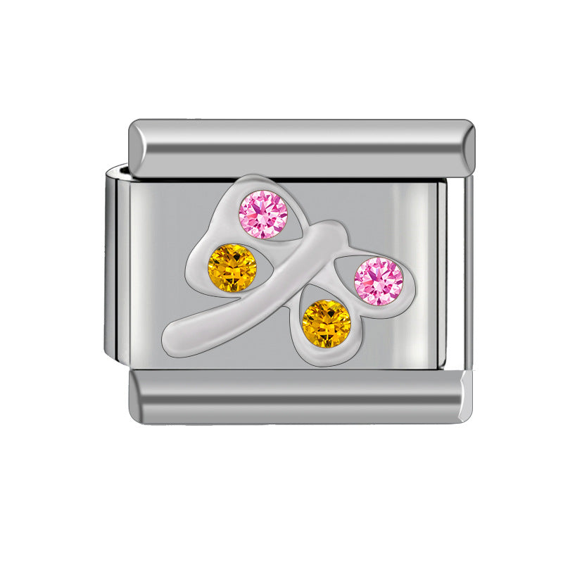 Wholesale Italian Charm Bracelet 9mm DIY Spliced Detachable Heart Pattern Combination Bracelet