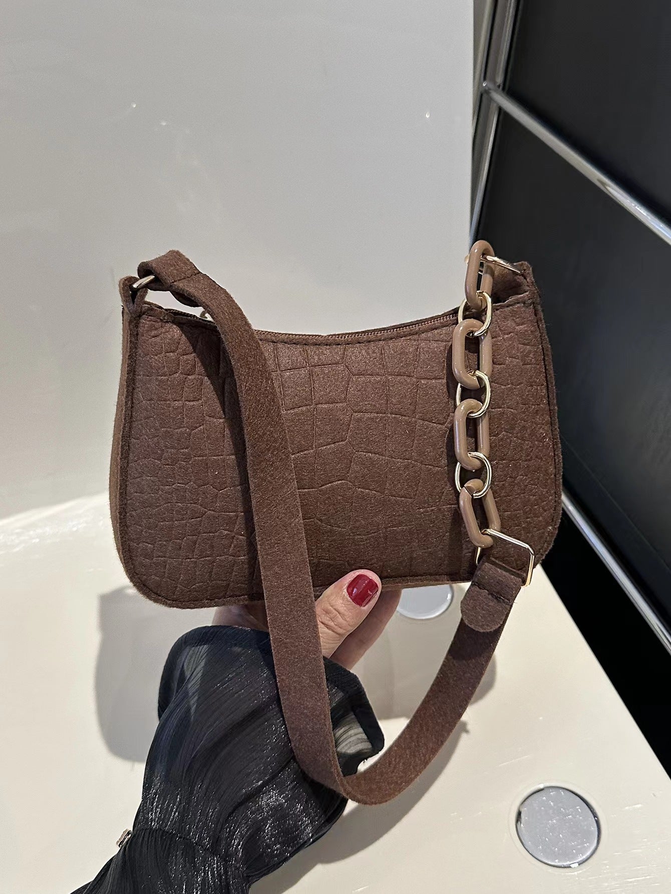 Wholesale Underarm Popular Temperament Simple Handbag Shoulder Bag