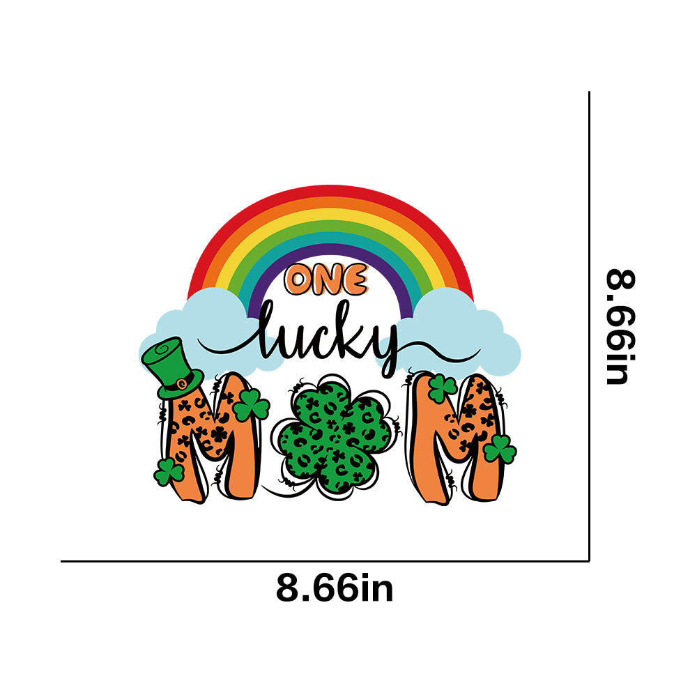 Wholesale 10pcs St. Patrick's Day Green Lucky Clover UV DTF Ready to Press Transfers Wraps